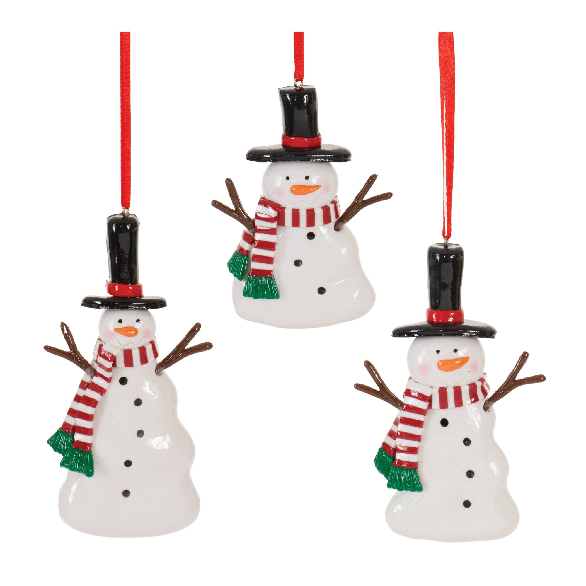 Clay Dough Snowman Ornament Set